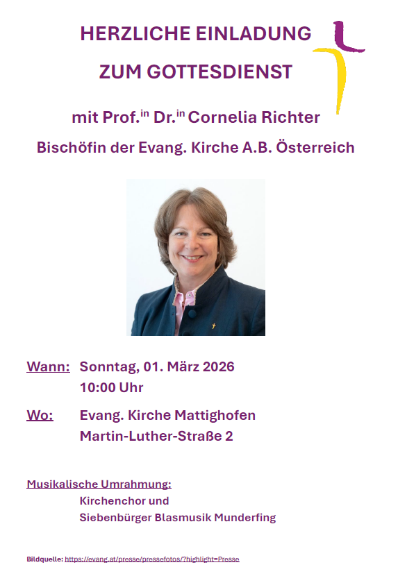 Gottesdienst mit Bischöfin Prof. Dr. Cornelia Richter - 01. März 2026 10:00 Uhr