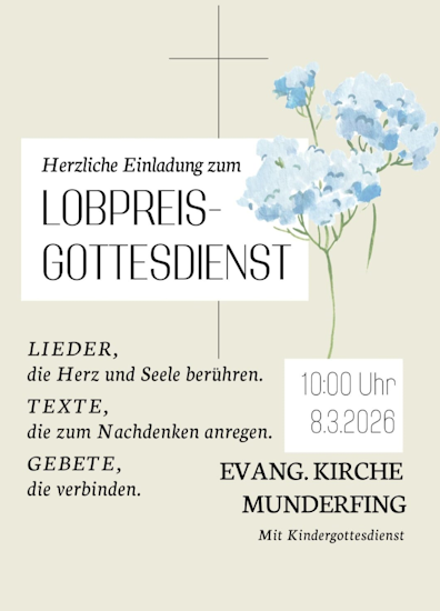 Herzliche Einladung zum Lobpreisgottesdienst!