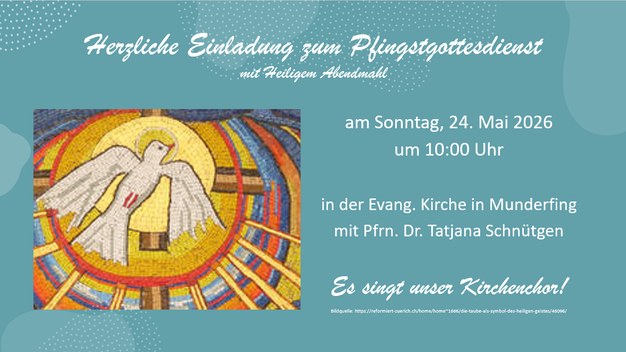 Einladung zum Pfingstgottesdienst 