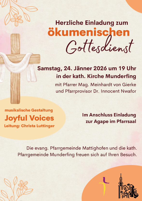 Herzliche Einladung zum Ökumenischen Gottesdienst